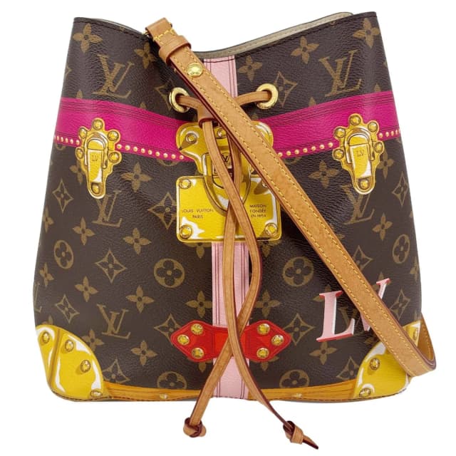 Louis Vuitton Neonoe MM Summer Trunks Monogram Canvas Crossbody Bag Brown in Brown Coated canvas from Dallas Designer Handbags, photo 1 of 1