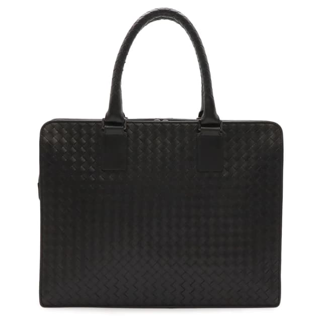 Bottega Veneta Intrecciato Business Briefcase Documents Purse Leather Black in Black Woven leather from The Reluxe, photo 1 of 1