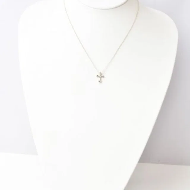Tiffany & Co. Necklace Pendant Silver Elsa Peretti Cross Motif in Silver from The Reluxe, photo 1 of 1