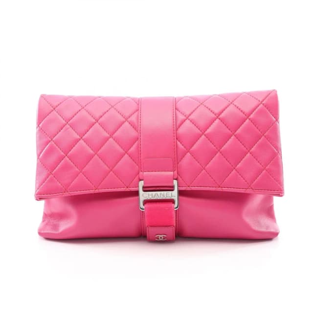 Chanel Clutch Quilted Fuchsia Pink Lambskin in Pink Lambskin from The Reluxe, photo 1 of 1