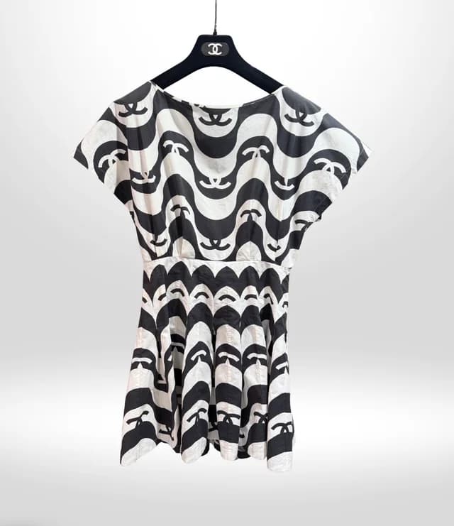 Chanel Coco Mark Cotton Dress Sz 38 from Revivre Luxury Consignment, photo 1 of 1