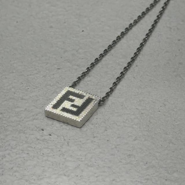 Fendi Square FF Necklace in Silver from Revivre Luxury Consignment, photo 1 of 1