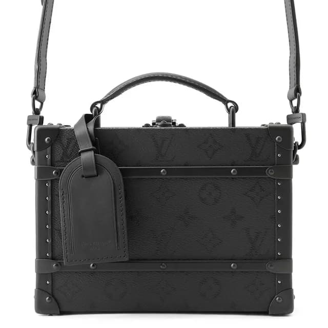 Louis Vuitton Shoulder Bag Monogram Midnight Handle Trunk Buckle Black in Black from The Reluxe, photo 1 of 1