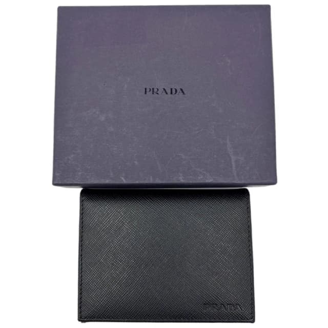 Prada Card Case Saffiano Leather Black in Black Saffiano leather from The Reluxe, photo 1 of 1