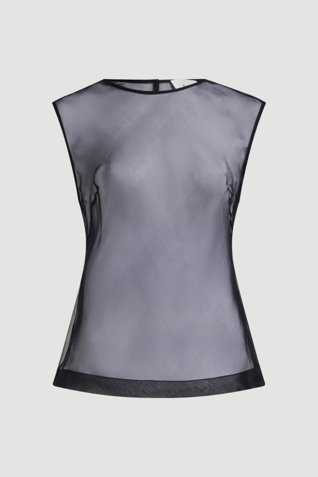 AJE Mirella Tank in BLACK, image 1 of 1 from Aje