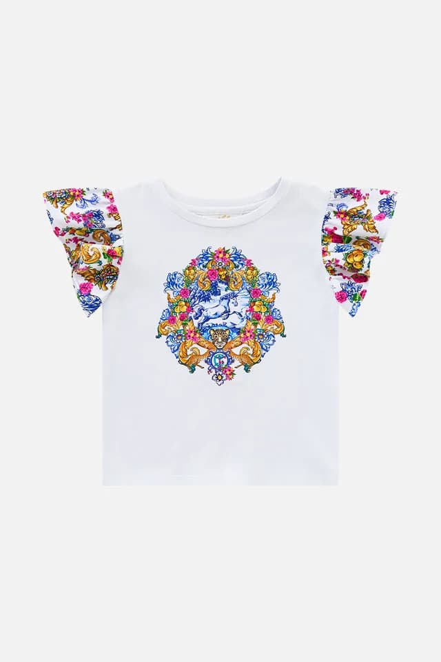 Camilla eBoutique BABIES TEE WITH FRILL SLEEVE ESPAÑA NIRVANA, image 1 of 1 from CAMILLA