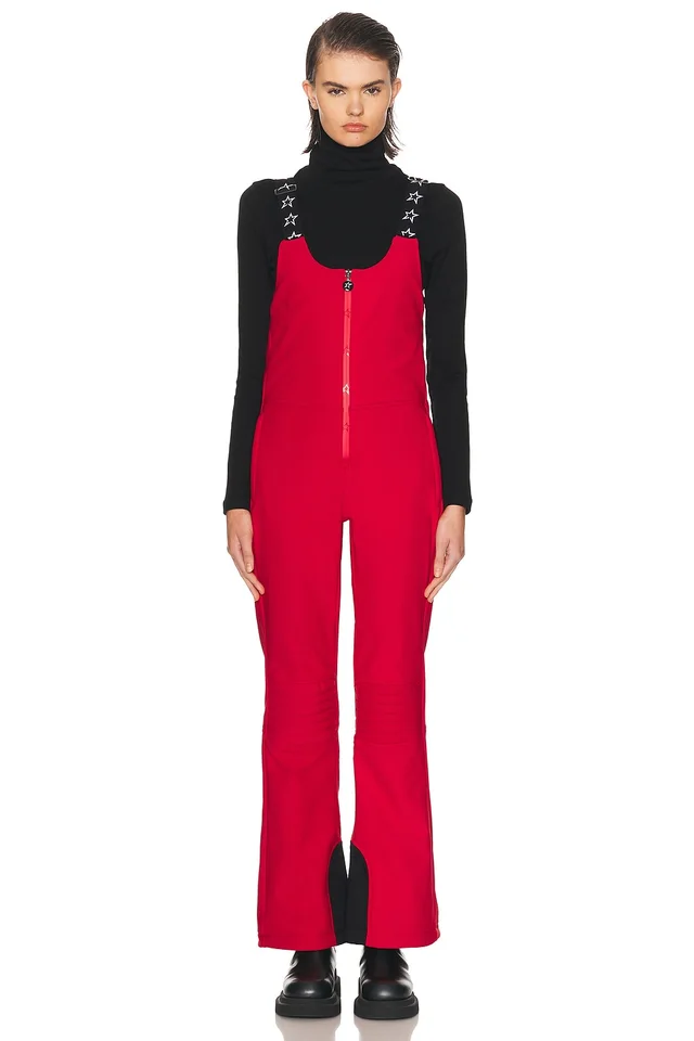 Perfect Moment JG Bib Pant in Red, image 1 of 1 from FWRD