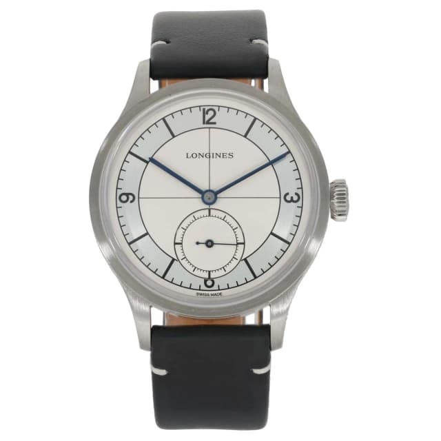 Longines Heritage L2.828.4 38.5mm Stainless Steel Watch in Leather from H&T, photo 1 of 1