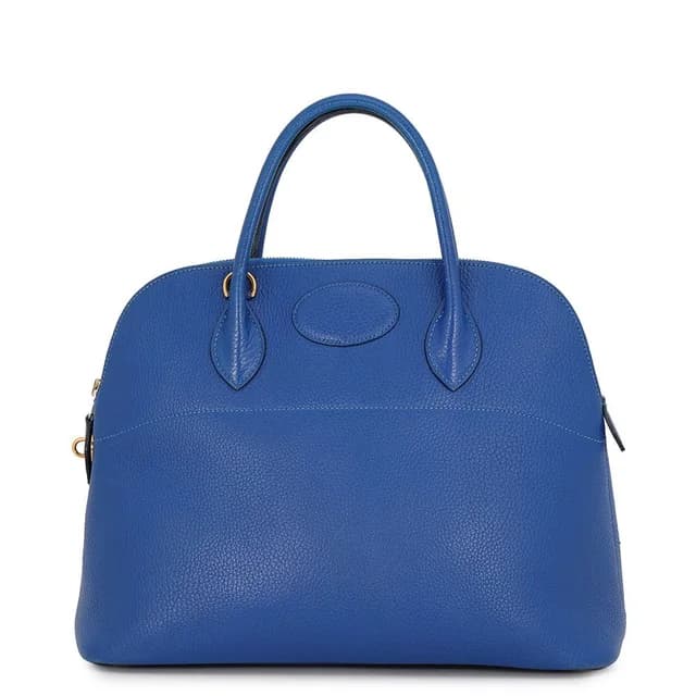 Hermès Bolide 35 Blue Gold Ardennes 2-Way Shoulder Bag in Blue from The Reluxe, photo 1 of 1