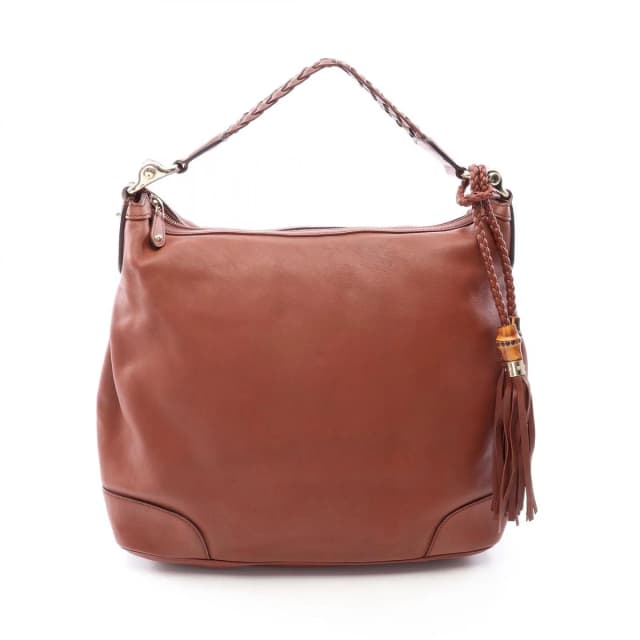 Gucci Shoulder Bag Bamboo Brown Leather Diamante in Brown Leather from The Reluxe, photo 1 of 1