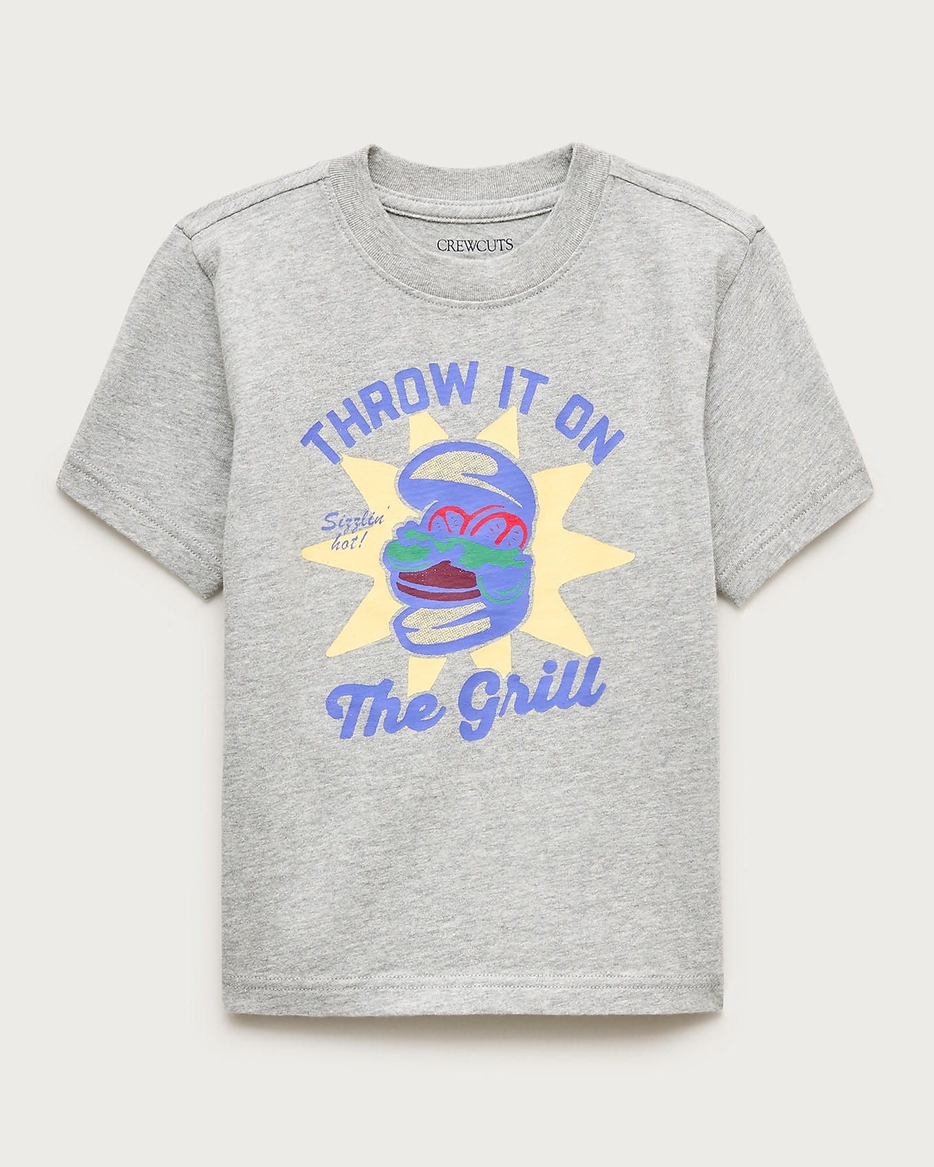 J.Crew Kids' short-sleeve "Throw it on the grill" graphic T-shirt in THE GRILL HEATHER, image 1 of 1 from J.Crew (US)