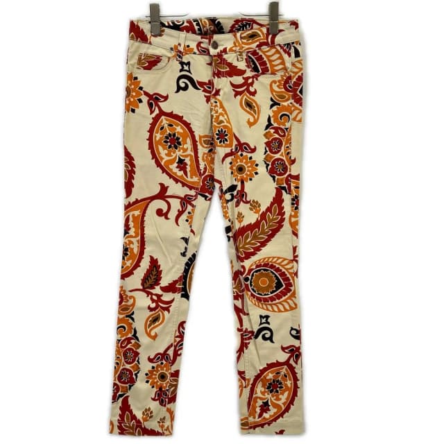 Gucci Beige Leather Patch Paisley Art Flower Pants 36 in Beige Leather from The Reluxe, photo 1 of 1