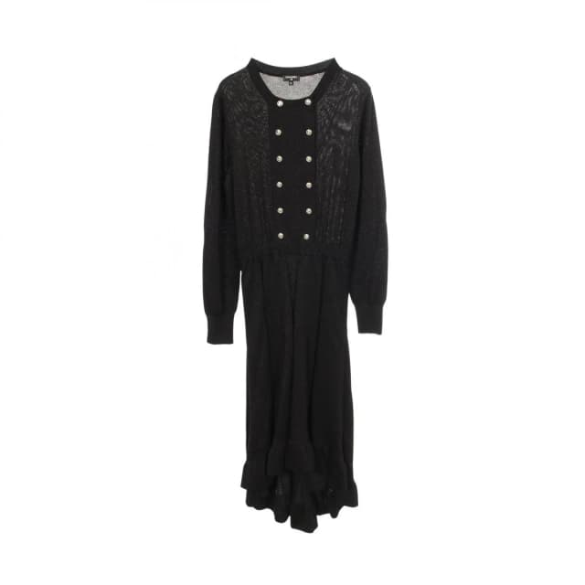 Chanel Dress CC Logo Button Long Sleeve Silk in Silk from The Reluxe, photo 1 of 1