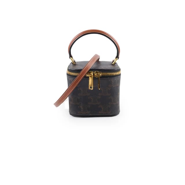 Celine Triomphe Mini Vanity Canvas in Brown Canvas from The Purse Affair, photo 1 of 1