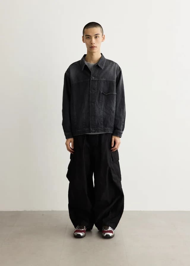Needles Darts Bottom Jean Jacket in B-Black, image 1 of 1 from Incu