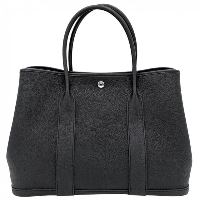 Hermès Handbag Garden Party PM Tote Leather Black Silver Ha in Black Leather from The Reluxe, photo 1 of 1