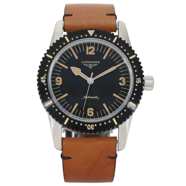 Longines Heritage Skin Diver L2.822.4 42mm Stainless Steel Watch in Leather from H&T, photo 1 of 1