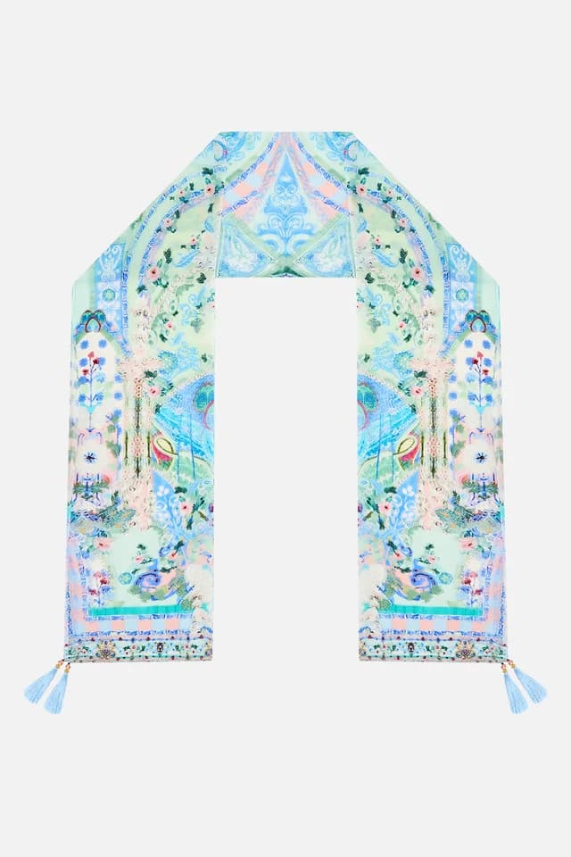 Camilla eBoutique LONG SILK CRINKLE CHIFFON SCARF MIDSUMMER MOSAICS, image 1 of 1 from CAMILLA