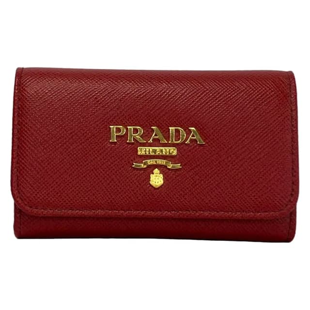 Prada Key Case Bordeaux Hook Leather Key Holder in Burgundy Leather from The Reluxe, photo 1 of 1