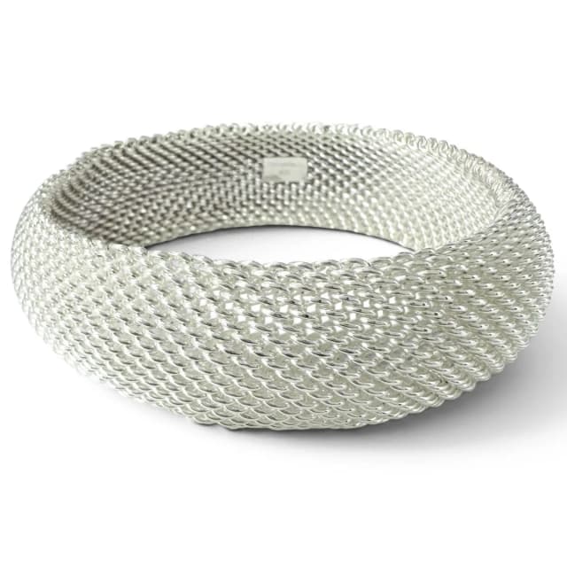 Tiffany & Co. Somerset Mesh Bangle Bracelet 925 Sterling Silver in Silver from The Reluxe, photo 1 of 1