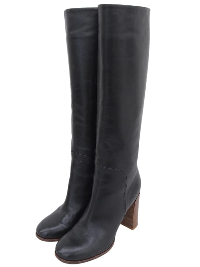 Celine Leather long boots #36 black from VINTAGE QOO TOKYO, photo 1 of 1