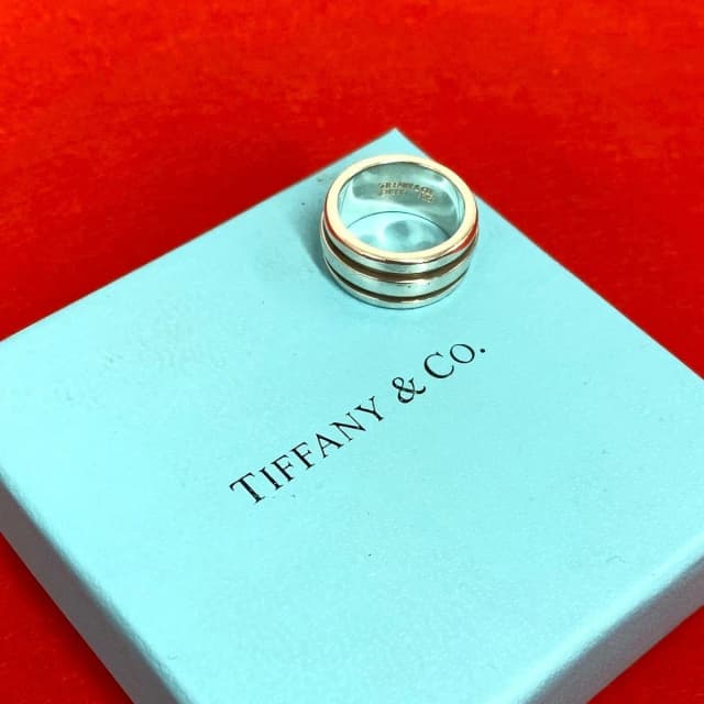 Tiffany & Co. Vintage Group Double Line Ring 925 Sterling Silver in Silver from The Reluxe, photo 1 of 1