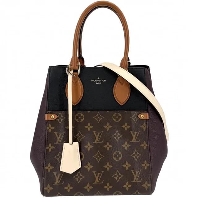 Louis Vuitton 2-Way Fold Tote MM Shoulder Bag Crossbody Monogram Canvas Brown in Brown Coated canvas from The Reluxe, photo 1 of 1
