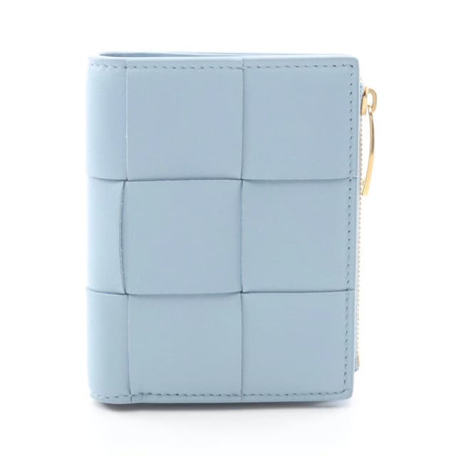 Bottega Veneta Bifold Wallet Small Cassette Maxi Intrecciato Light Blue Leather in Blue Woven leather from The Reluxe, photo 1 of 1