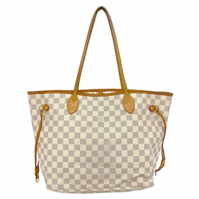 Louis Vuitton Tote Bag Damier Azur Neverfull MM White in White from The Reluxe, photo 1 of 1
