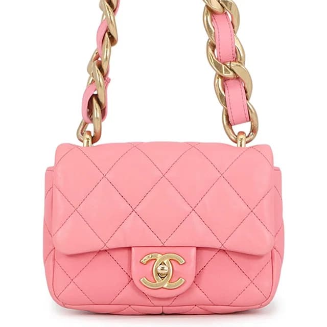 Chanel Chain Shoulder Bag Quilted CC Logo Leather in Leather from The Reluxe, photo 1 of 1