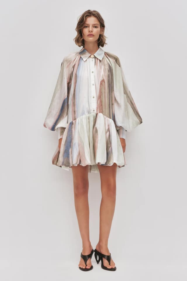 AJE Mietta Mini Dress in BLUE REVERIE, image 1 of 1 from Aje