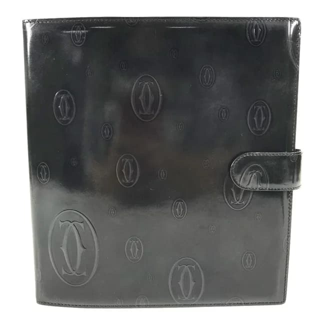 Cartier Agenda Cover Happy Birthday Logo Extra Large Leather Black in Black Leather from The Reluxe, photo 1 of 1