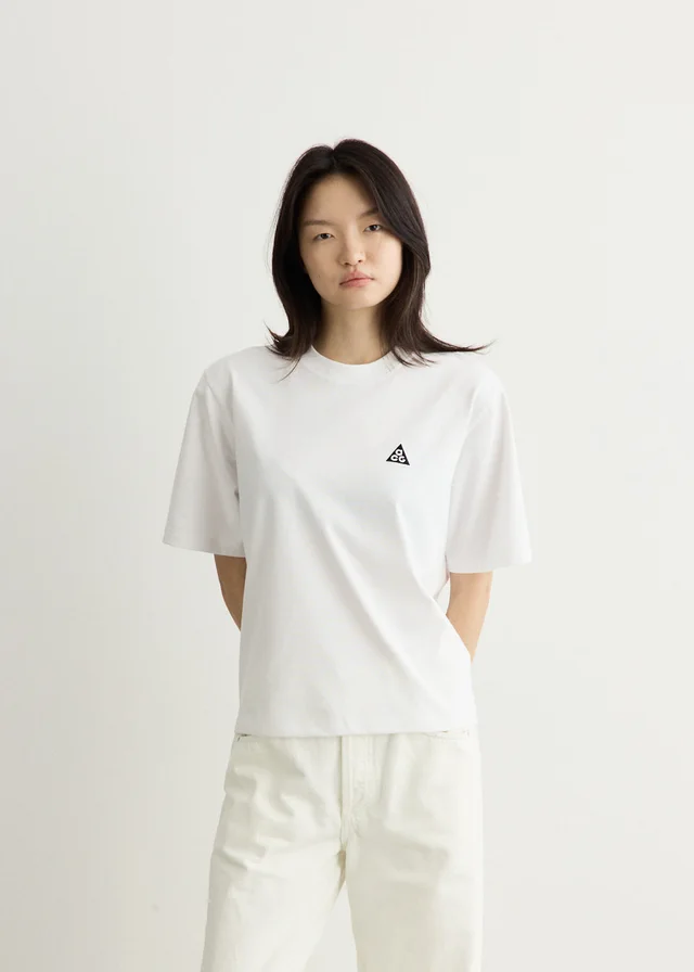Nike Women's Short-Sleeve T-Shirt in SUMMIT WHITE/BLACK, image 1 of 1 from Incu