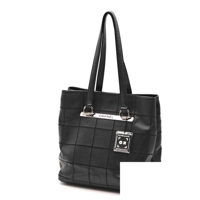 Chanel Choco Bar Caviar Leather Tote Bag Black in Black Caviar leather from The Reluxe, photo 1 of 1