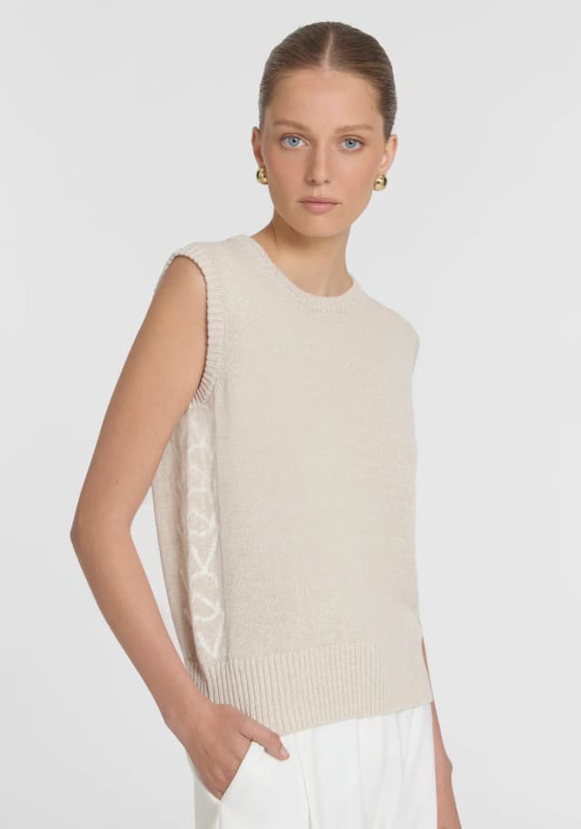 VIKTORIA & WOODS Ascendant Vest in OAT MARLE, image 1 of 1 from Viktoria & Woods