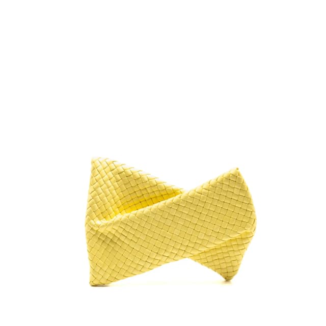 Bottega Veneta The Crisscross Clutch Intrecciato Leather Light Yellow in Yellow Woven leather from EMIER, photo 1 of 1