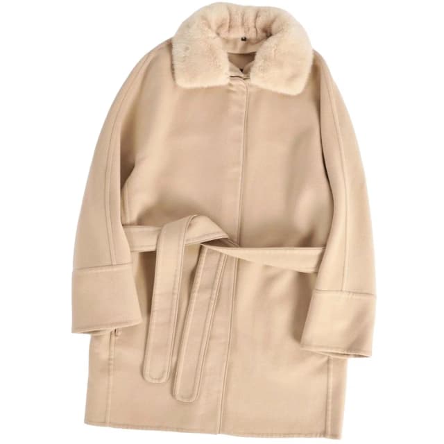 Loro Piana Lolopia Coat with Belt in Lambskin from The Reluxe, photo 1 of 1