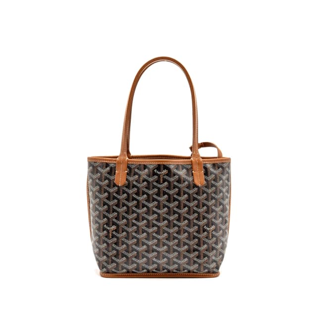 Goyard Mini Anjou Tote Goyardine Canvas/ calfskin Tan SHW in Brown Calfskin from EMIER, photo 1 of 1