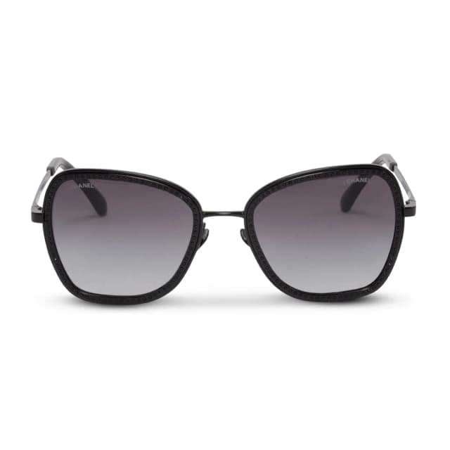 Chanel Crystal Square Frame Sunglasses in Black from Blue Spinach, photo 1 of 1