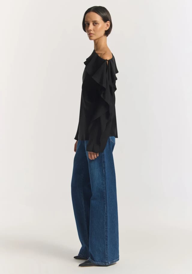 VIKTORIA & WOODS Resonate Top in BLACK, image 1 of 1 from Viktoria & Woods