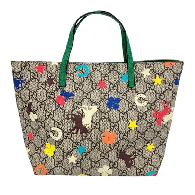 Gucci Children's GG Supreme Star Horse Clover Tote Bag Multicolor Kids in Multicolor Canvas from The Reluxe, photo 1 of 1