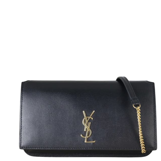 Saint Laurent Cassandre Phone Holder on Chain in Calfskin from Luxe.It.Fwd, photo 1 of 1