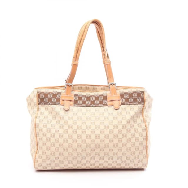Loewe Tote Bag Repeat Anagram Beige Canvas Leather in Beige Canvas from The Reluxe, photo 1 of 1