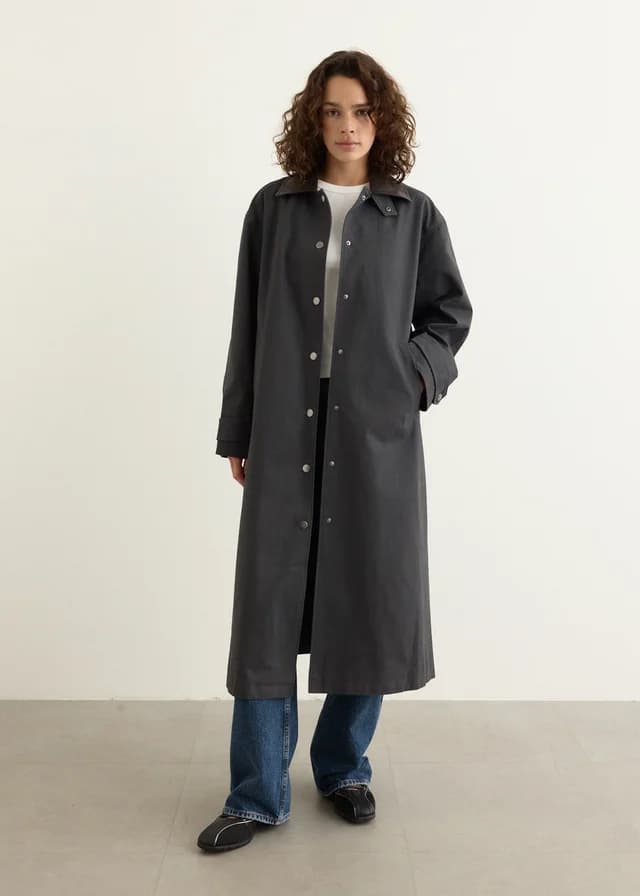Incu Collection Duster Country Coat in WASHED BLACK, image 1 of 1 from Incu