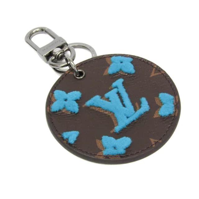 Louis Vuitton Illustration Keyring Bag Charm M69722 Keyring (Blue,Brown) in Blue/Brown Monogram from Elady, photo 1 of 1