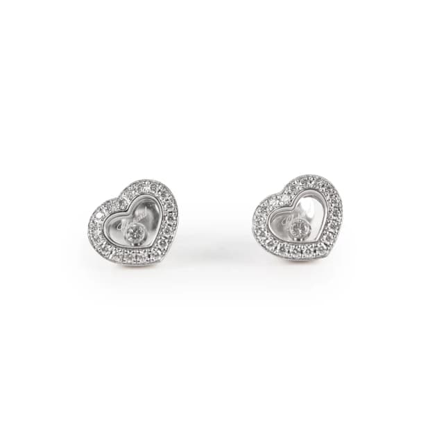 Chopard Happy Diamonds Icons Earrings White Gold in White from The Purse Affair, photo 1 of 1