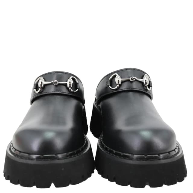 Gucci Horsebit Leather Mules Size 40 Black 835829 in Black Leather from Dallas Designer Handbags, photo 1 of 1