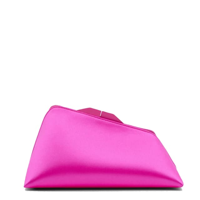 THE ATTICO ''8.30PM'' Satin Oversized Clutch, Fushia, image 1 of 1 from Cultstatus