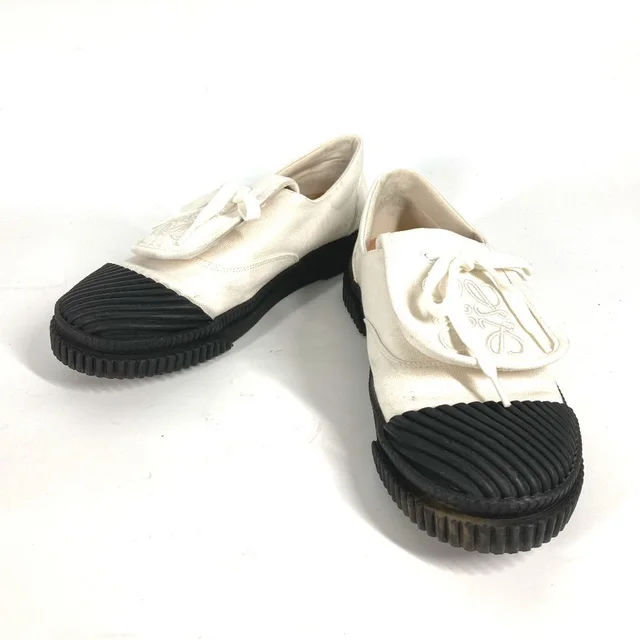 Loewe L815282X20 Anagram Two-Tone Canvas/Rubber Sneakers in White in Black/White Canvas from Elady, photo 1 of 1