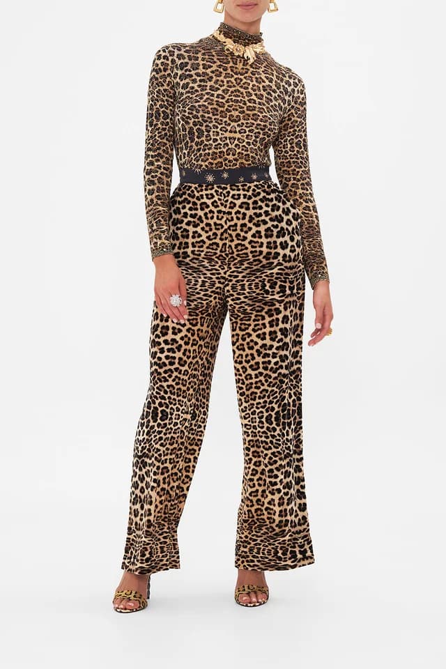 Camilla eBoutique (AU) VELVET STRAIGHT LEG RELAXED TROUSER SOUL OF A STAR GAZER, image 1 of 1 from CAMILLA